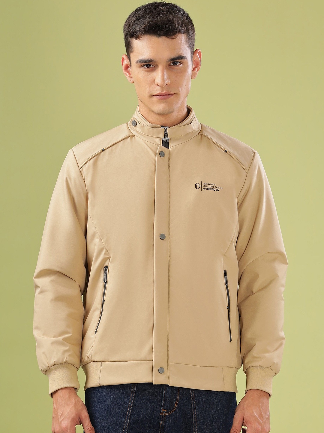 

Dollar Men Lightweight Bomber Jacket, Beige
