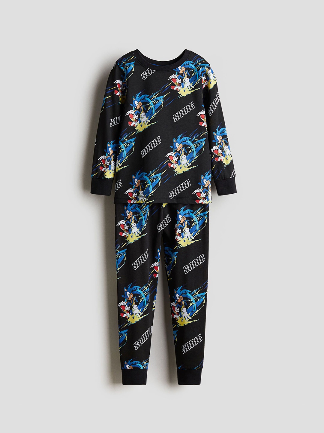 

H&M Infant Boys Printed Pure Cotton Jersey Pyjamas, Black