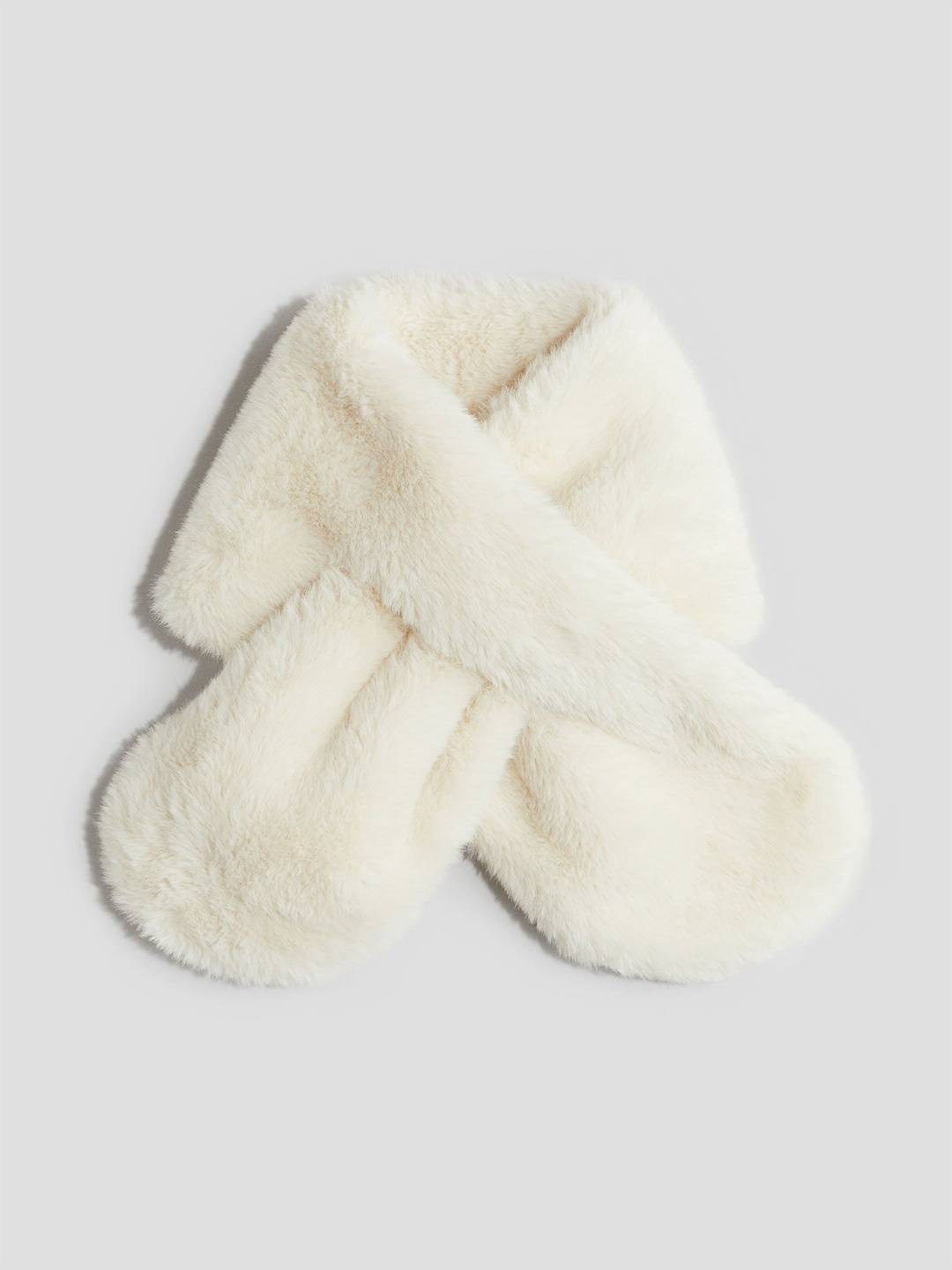 

H&M Girls Fluffy Keyhole Scarf, Beige