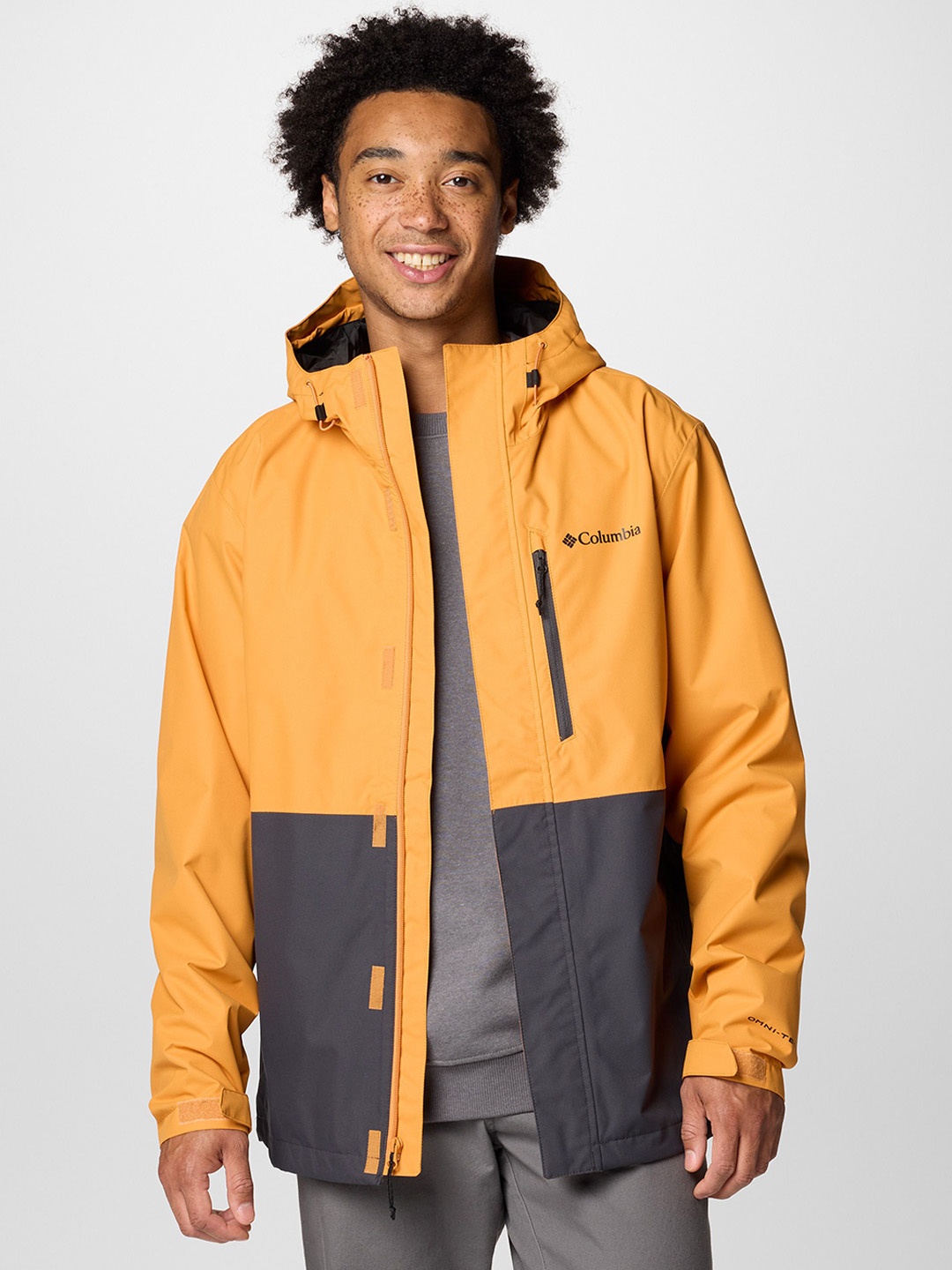 

Columbia Waterproof Hooded Omni-Tech Hikebound Rain Jacket, Yellow