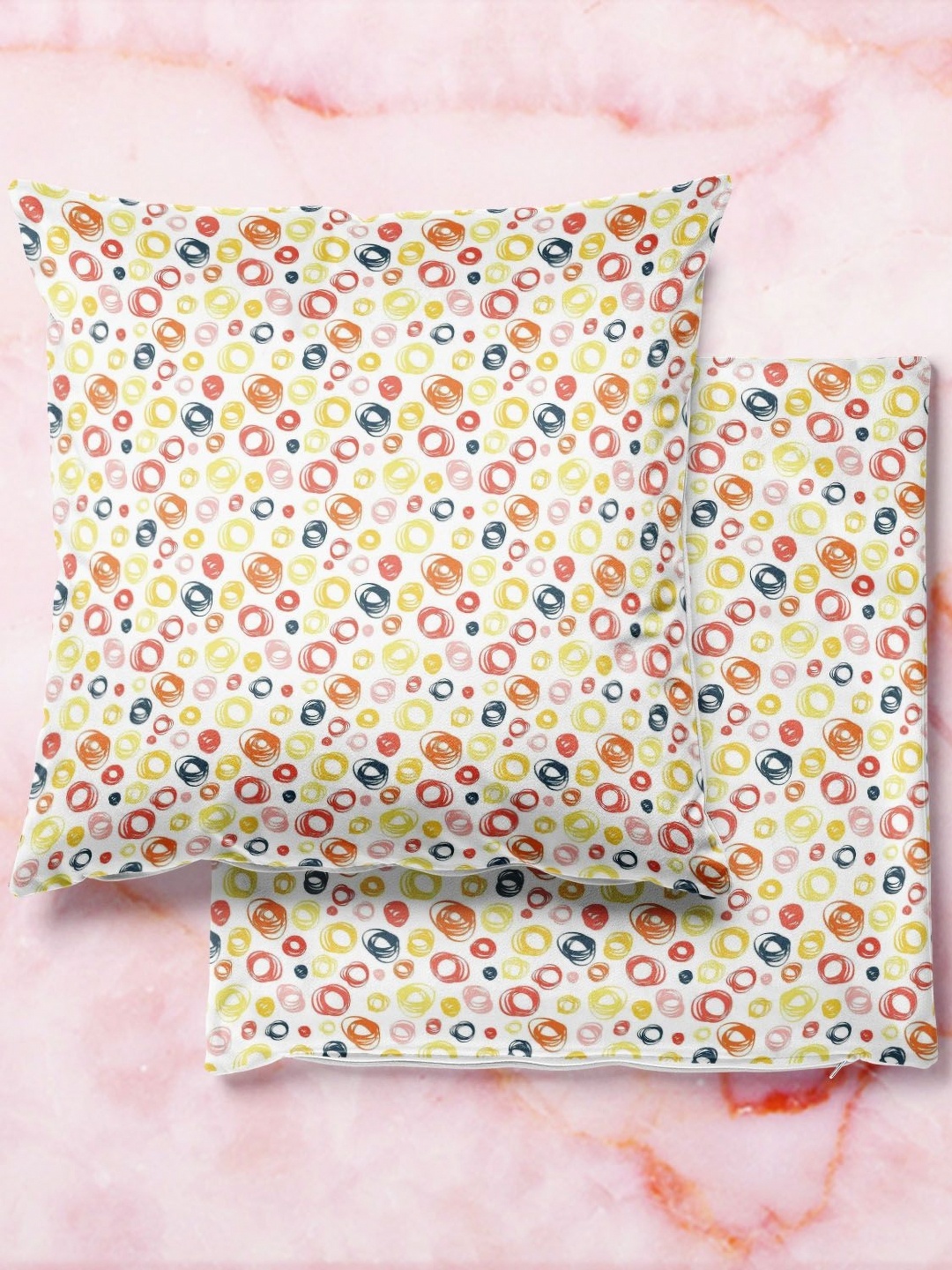 

ArtzFolio Multicoloured Set of 2 Square Cushion Covers, Multi