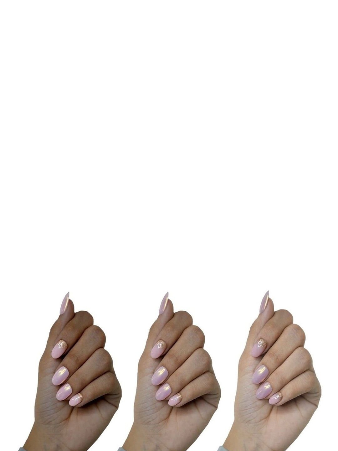 

SOEZI Set Of 24 Stick On Artificial Nails - Pink