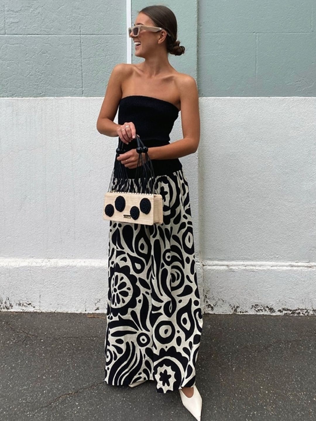 

StyleCast Women Printed Maxi Dress, Black