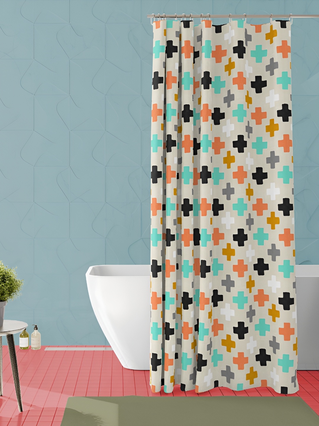 

ArtzFolio Single Piece Waterproof Polyester Shower Curtain, Multi