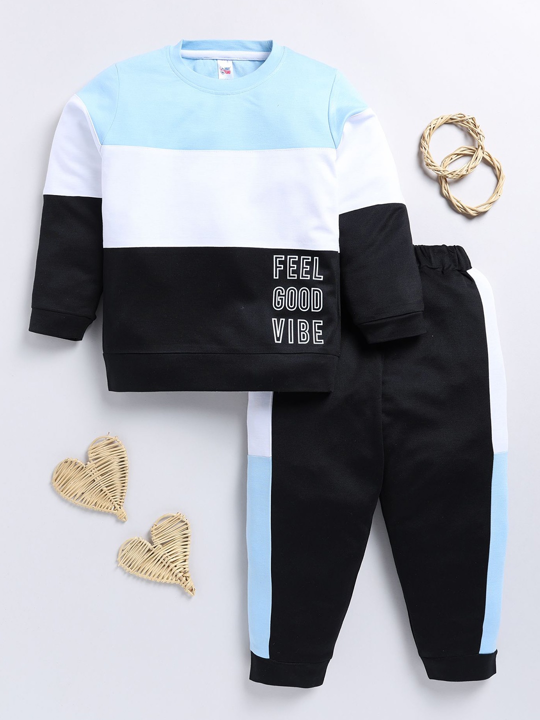 

BAESD Boys Printed Pure Cotton Sweatshirt with Joggers, Blue