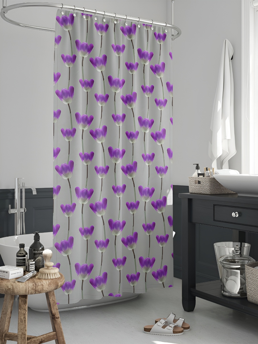

ArtzFolio Single Piece Waterproof Polyester Shower Curtain, Multi