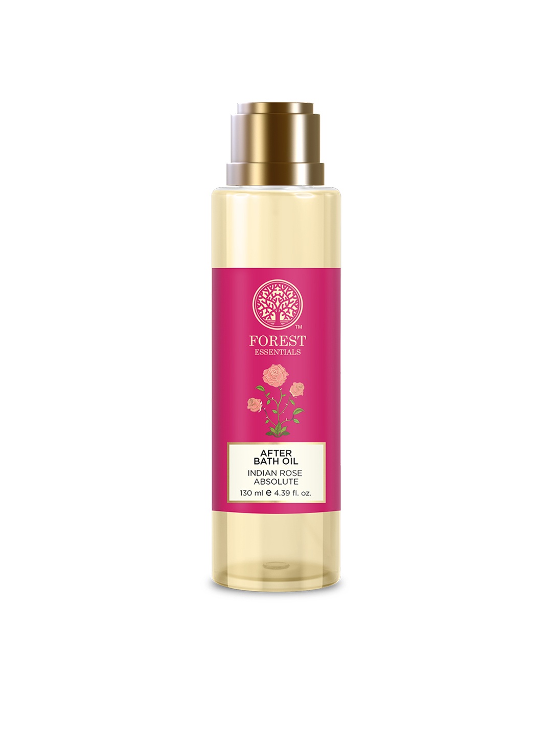 

Forest Essentials Ayurvedic After Bath Shower Oil Indian Rose Absolute - 130ml, Pink