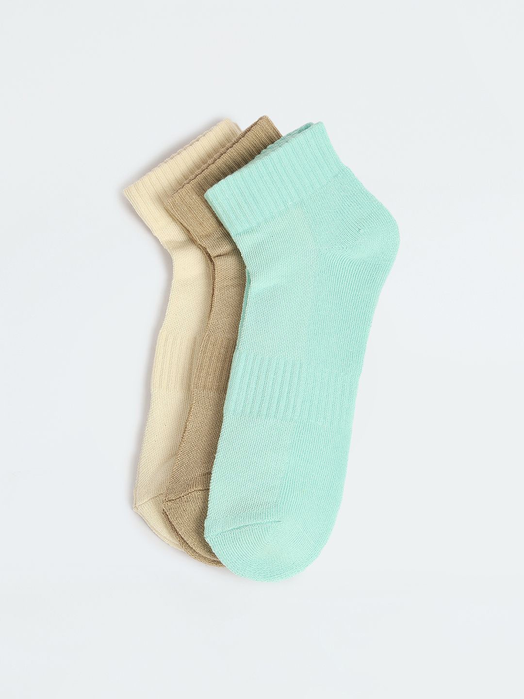 

max Men Pack Of 3 Ankle-Length Socks, Brown