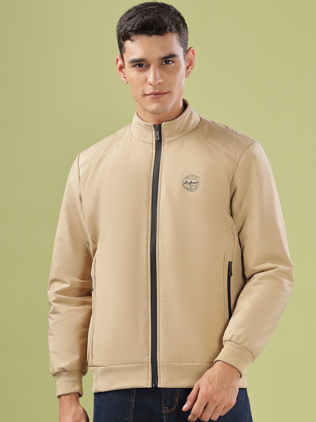 

Dollar Men Lightweight Bomber Jacket, Beige