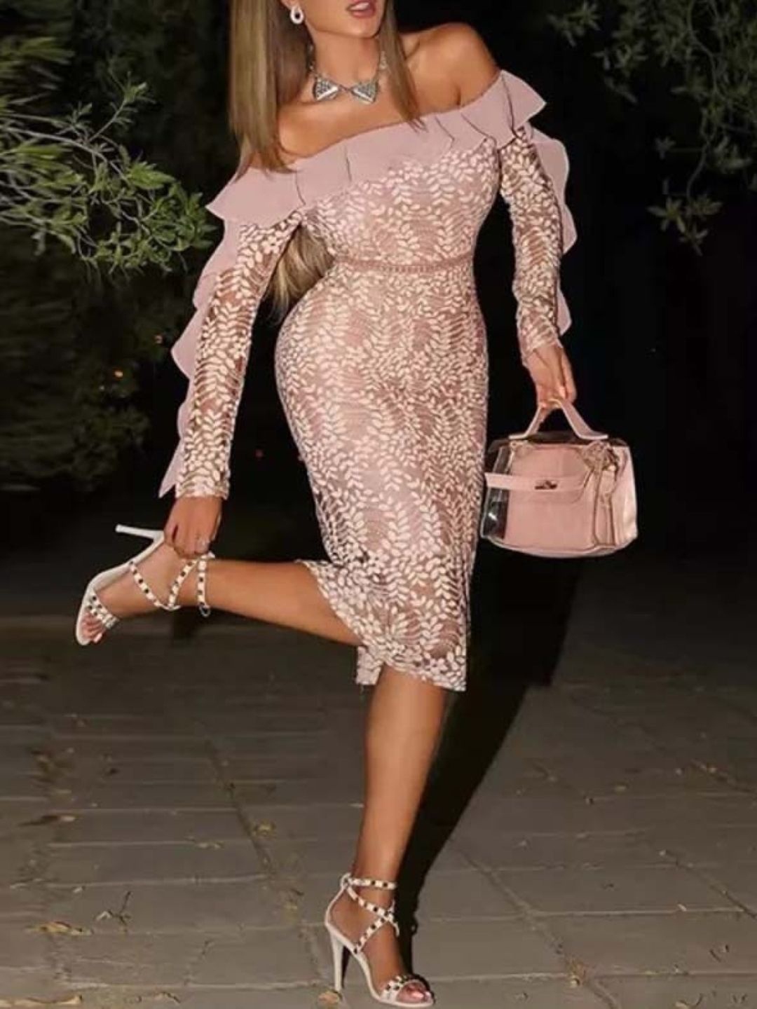 

StyleCast Off-Shoulder Bodycon Dress, Pink