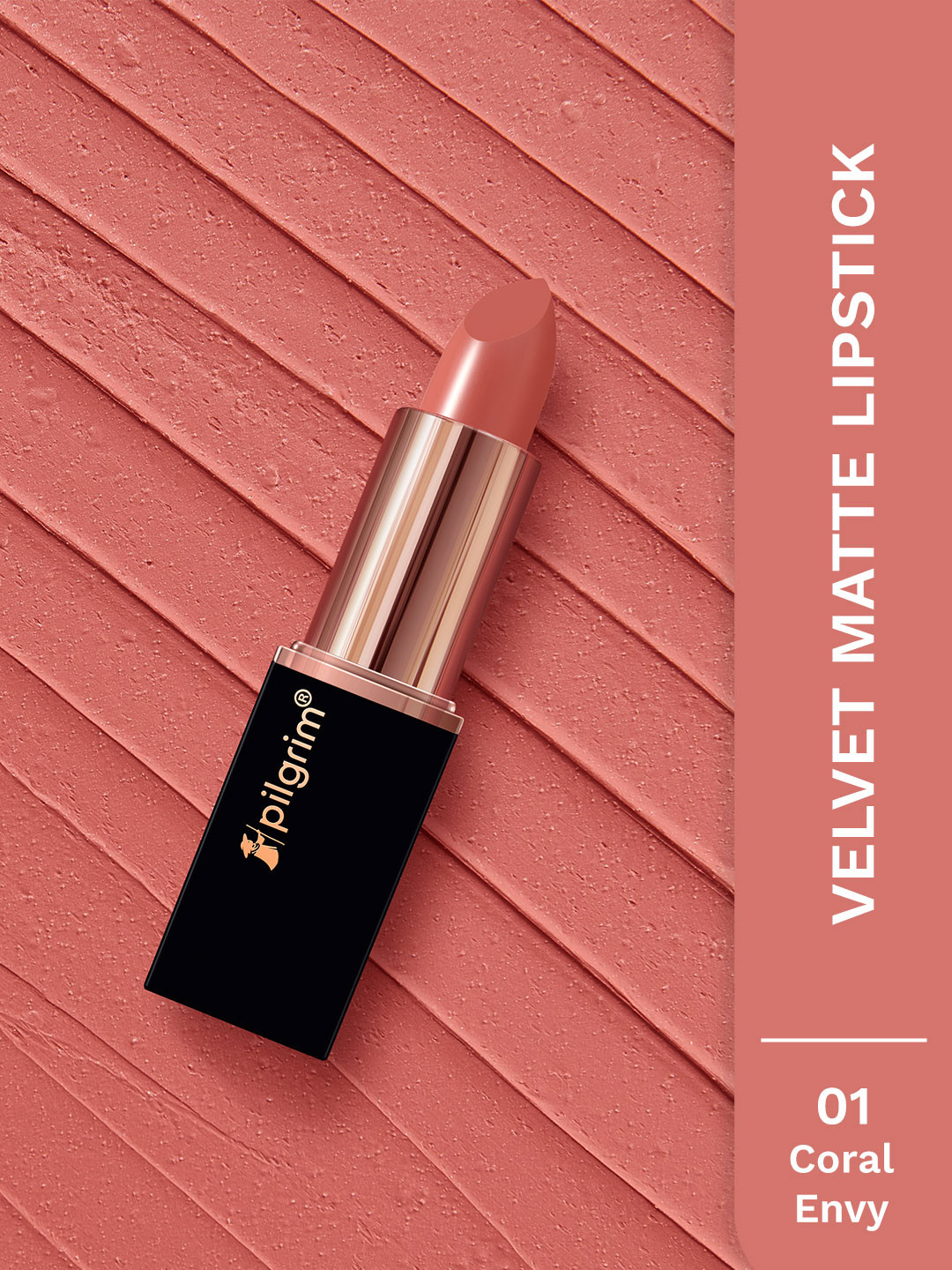 

Pilgrim Matte Bullet Intense Colour Transferproof & Smudgeproof Lipstick - Coral Envy 01