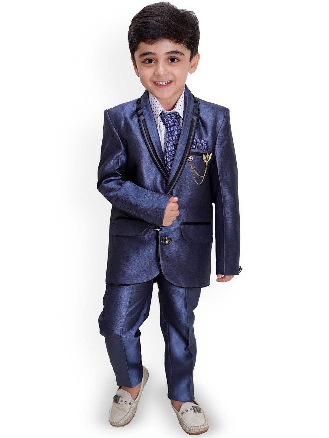 

BAESD Boys Single-Breasted 3 Piece Suits Set, Blue