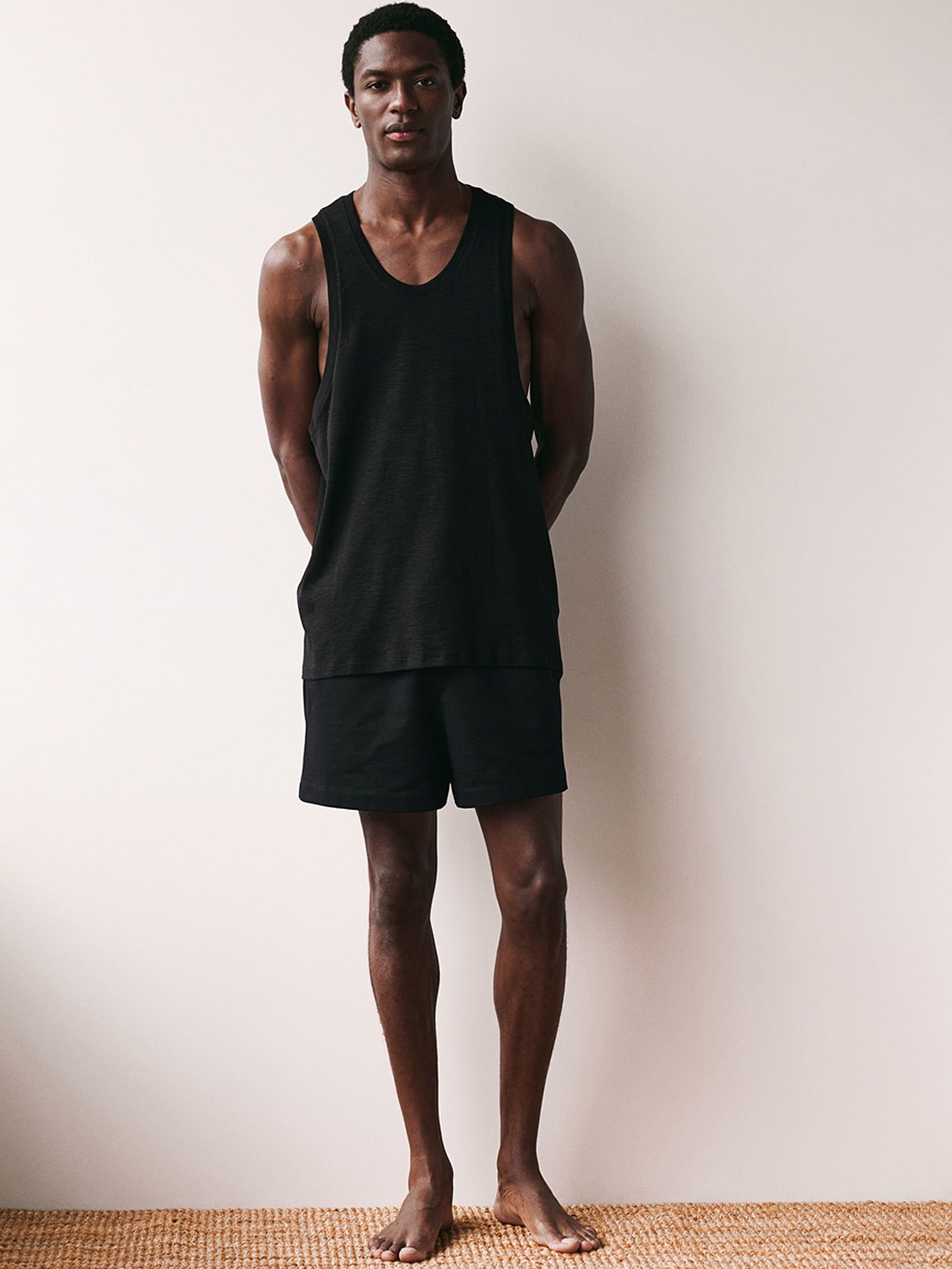 

H&M Round Neck Night Suits, Black