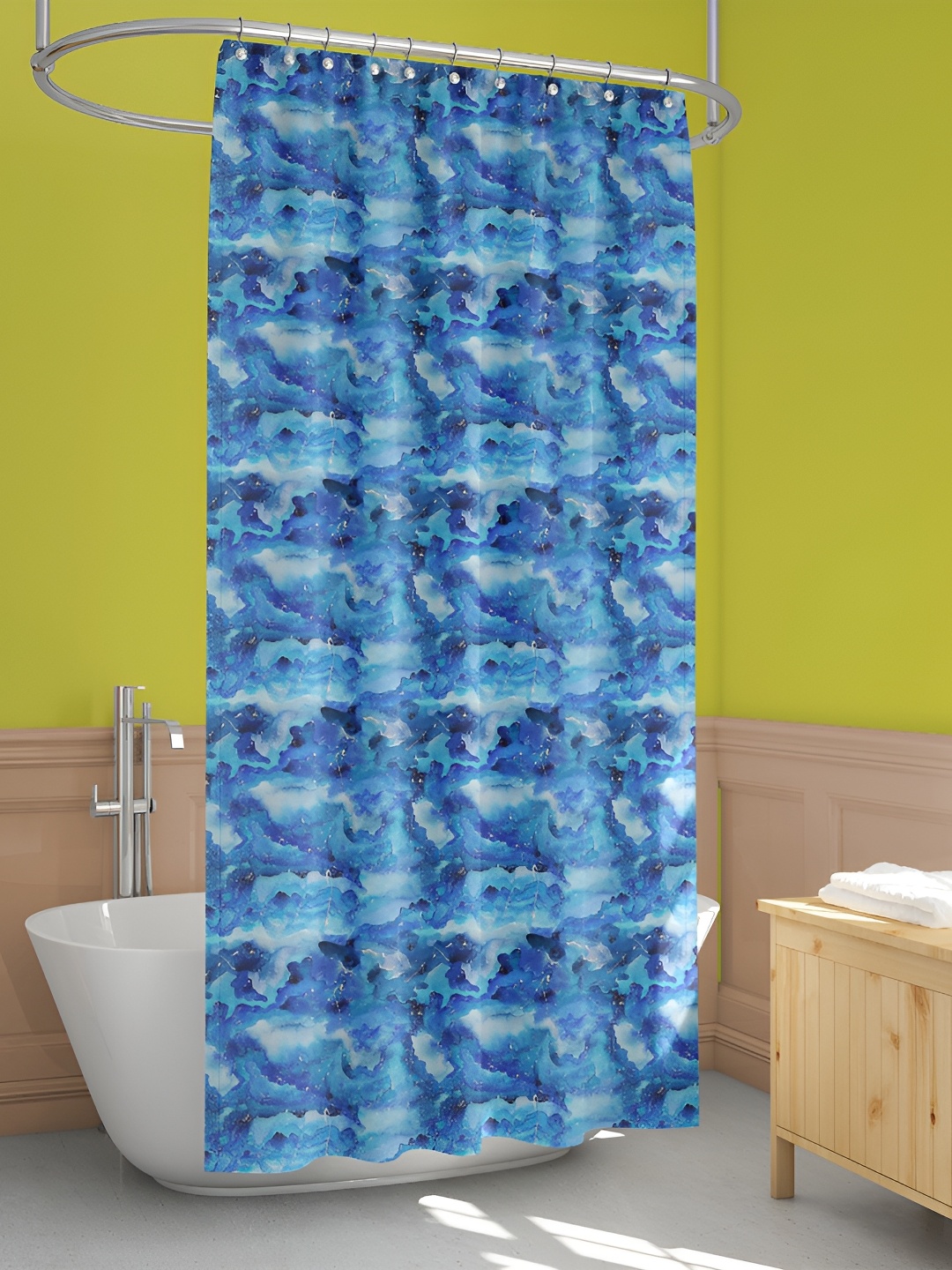 

ArtzFolio Blue Abstract Printed Waterproof Shower Curtain