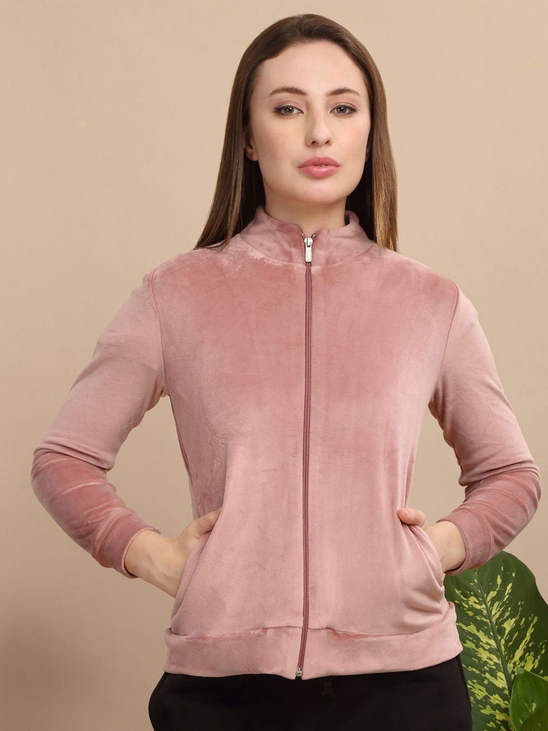 

Sweet Dreams Women Front-Open Sweatshirt, Peach
