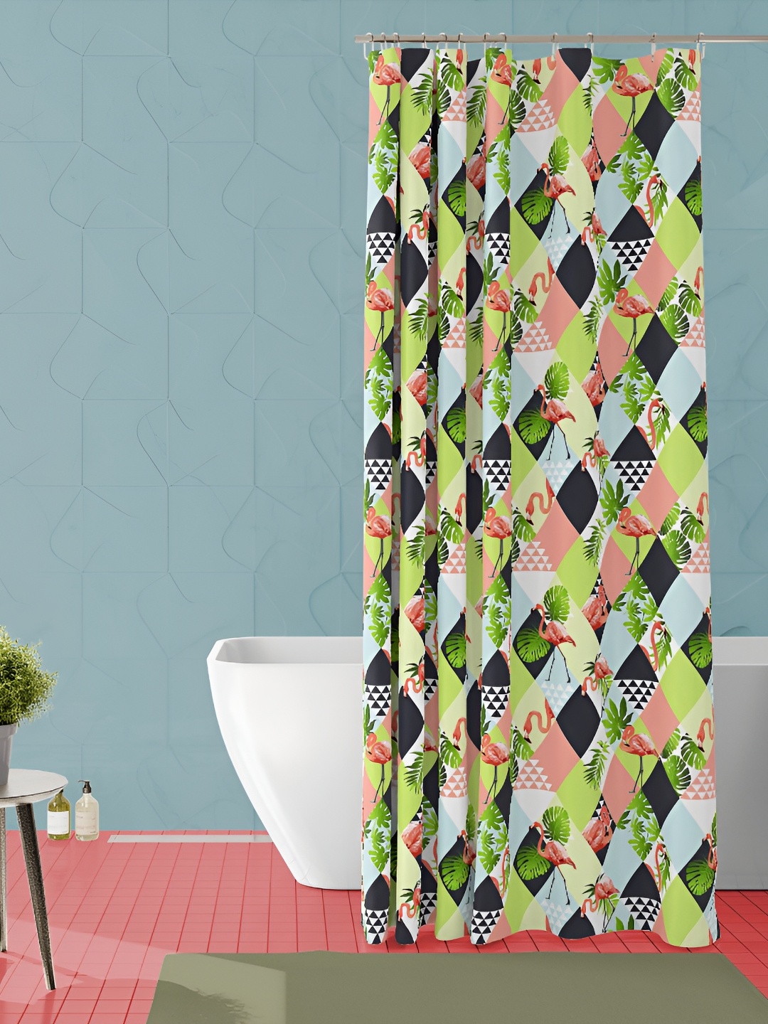 

ArtzFolio Single Piece Waterproof Polyester Shower Curtain, Multi
