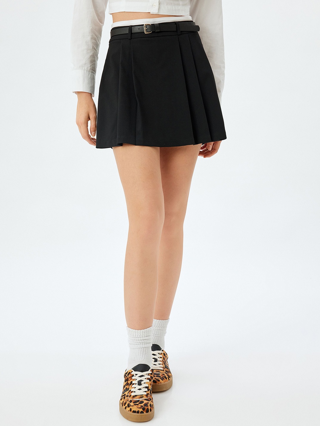 

Koton Women A-Line Mini Skirt, Black