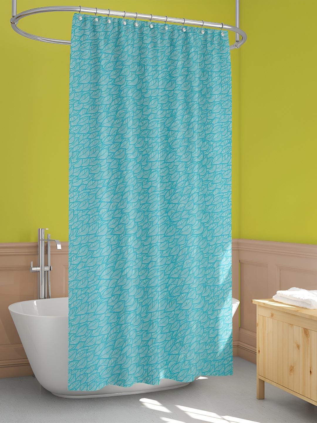 

ArtzFolio Blue & White Printed Water Proof Shower Curtain