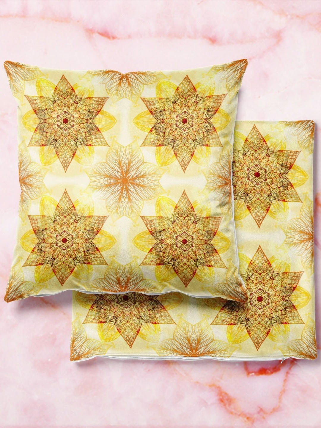 

ArtzFolio Multicoloured Set of 2 Velvet Square Cushion Covers, Multi