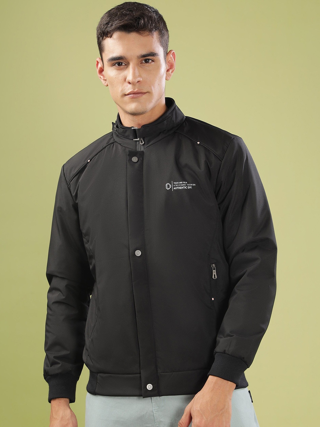 

Dollar Men Lightweight Bomber Jacket, Black