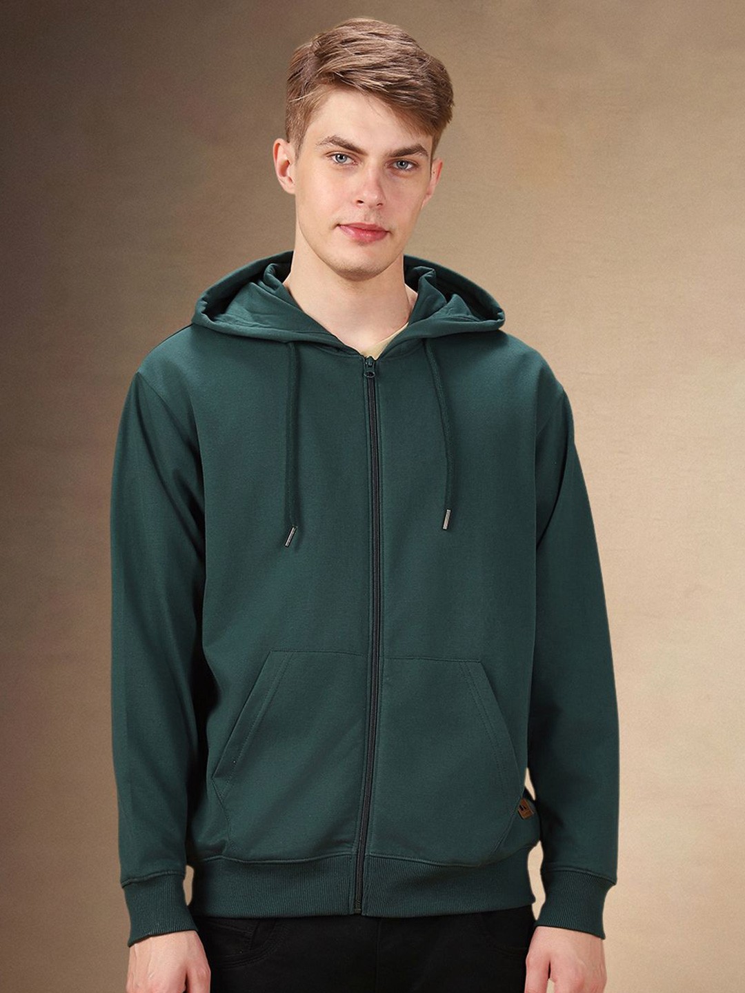 

Dennis Lingo Men Hooded Long Sleeves Front-Open Sweatshirt, Blue
