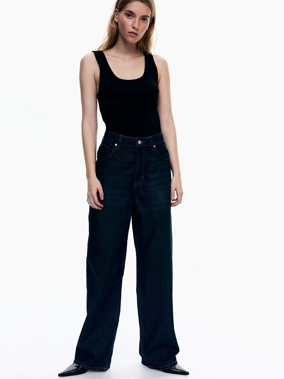

H&M Baggy High Jeans, Blue