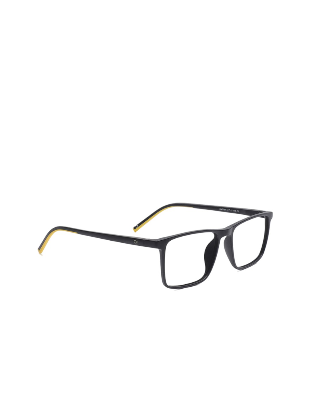 

Specsmakers Unisex Full Rim Rectangle Frames FSFBKMYL52SMO7731, Black