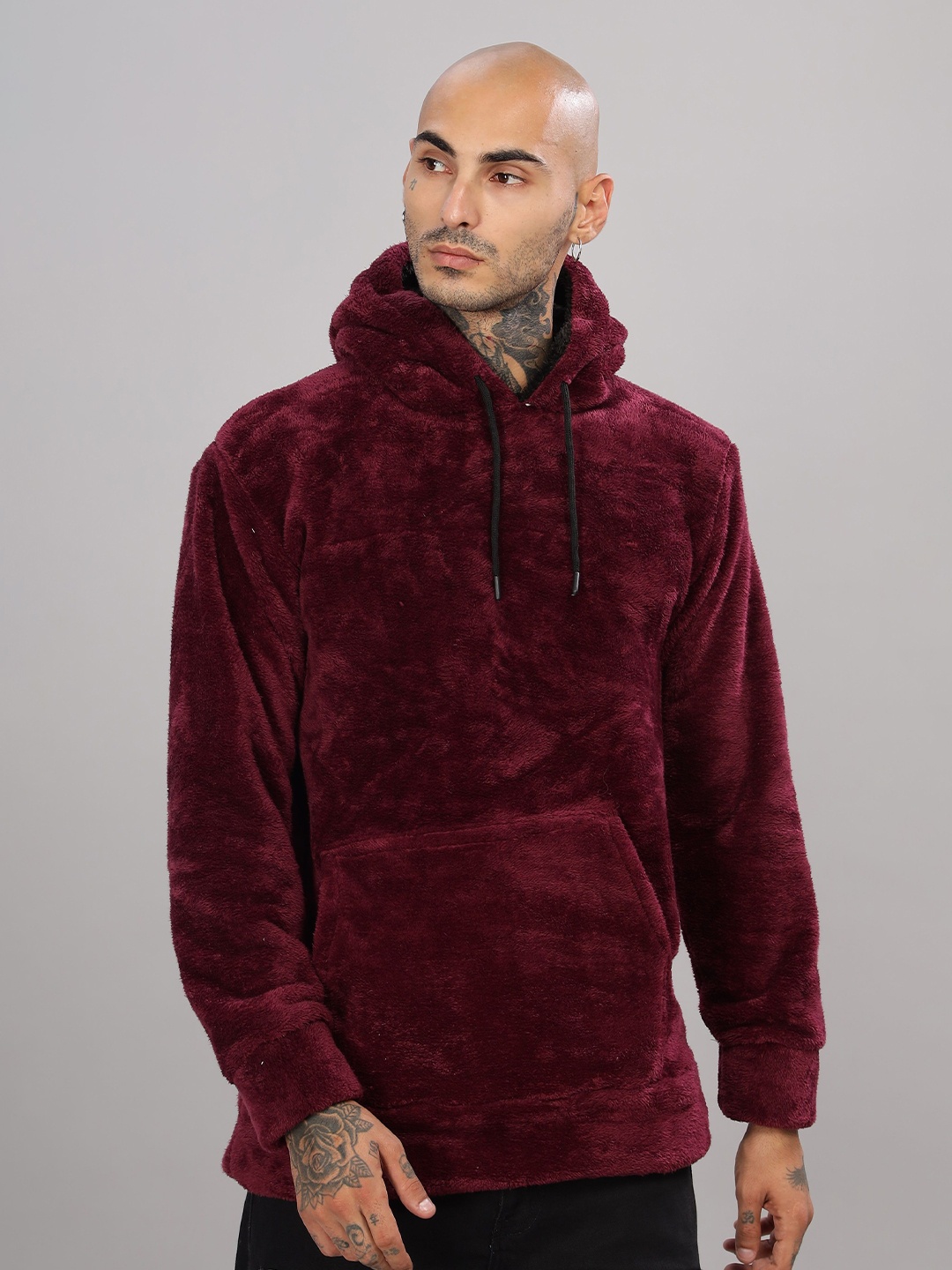 

WE PERFECT Men Hooded Sweatshirt, Red