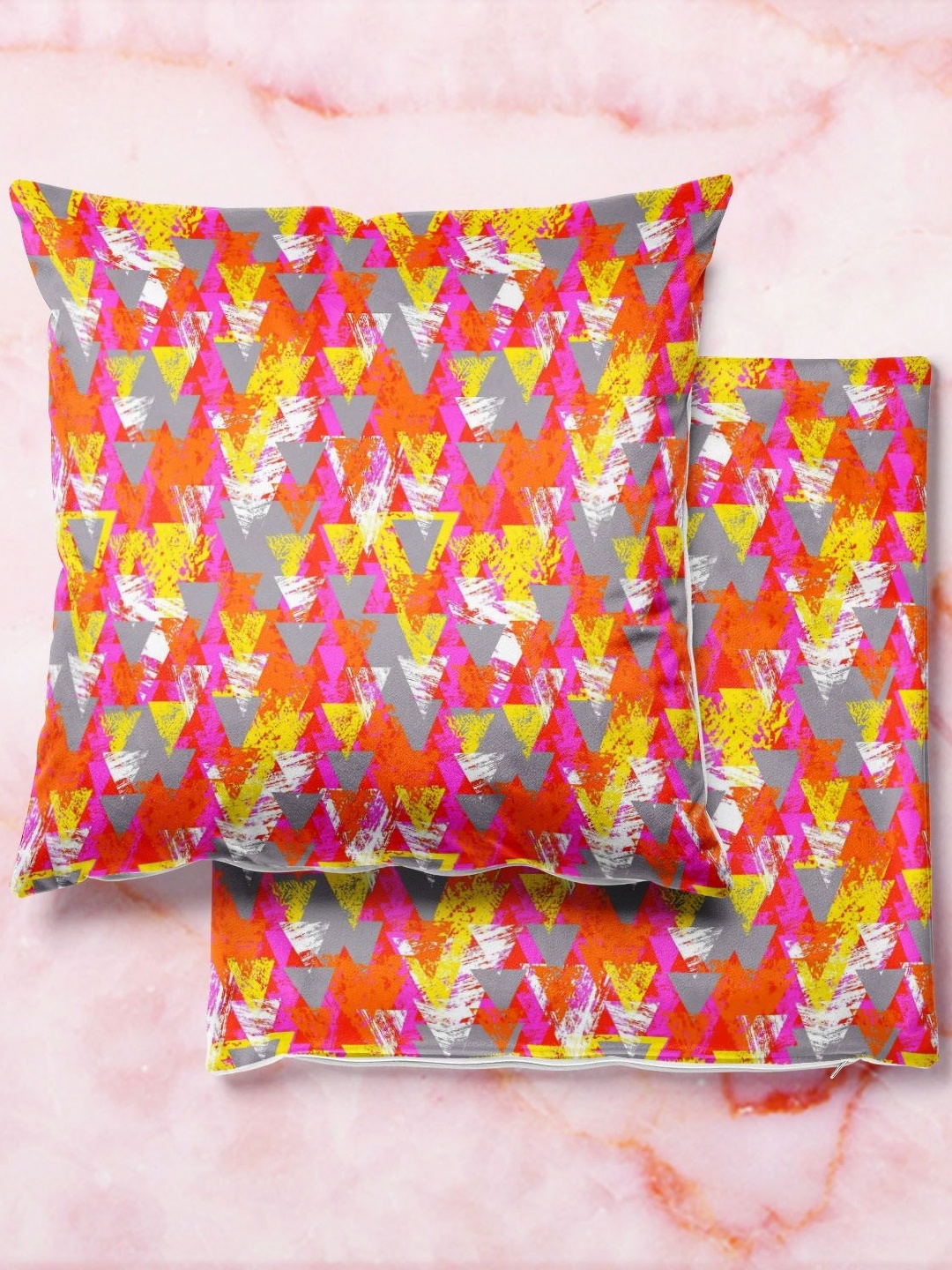 

ArtzFolio Multicoloured Set of 2 Square Cushion Covers, Multi