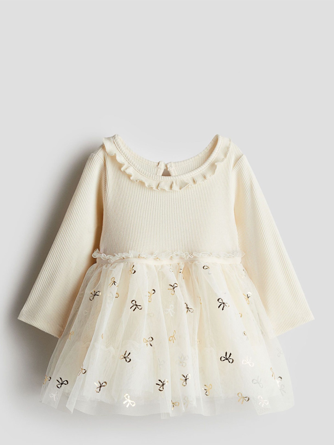 

H&M Girls Tulle-Skirt Dress, Beige