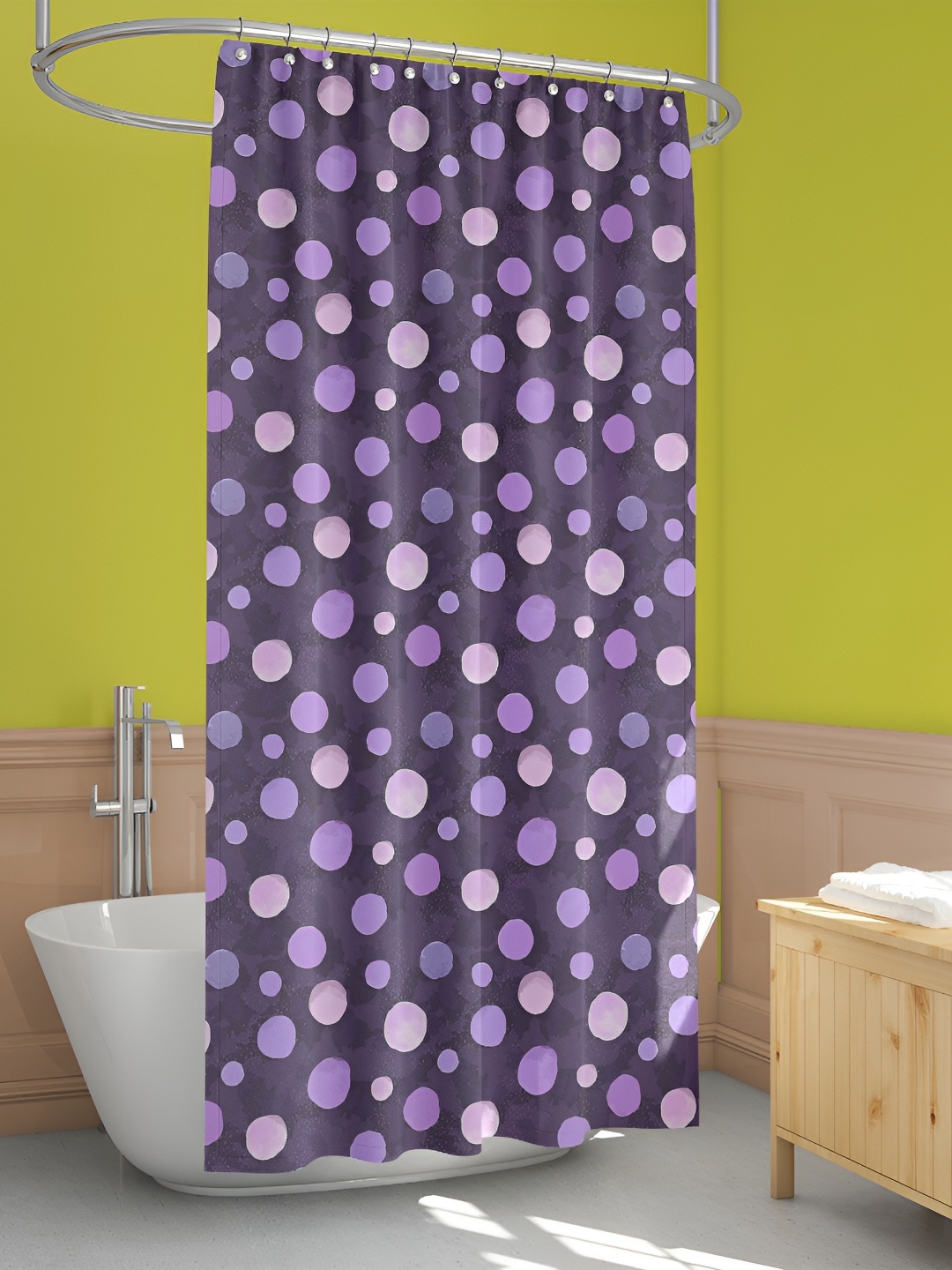 

ArtzFolio Purple & Pink Printed Waterproof Shower Curtain