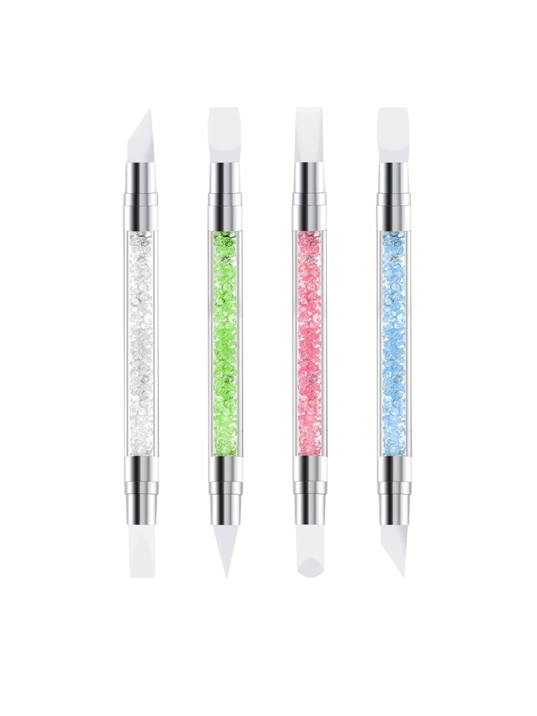 

Scheibe Set Of 4 Silicon Head Nail Art Pens, White
