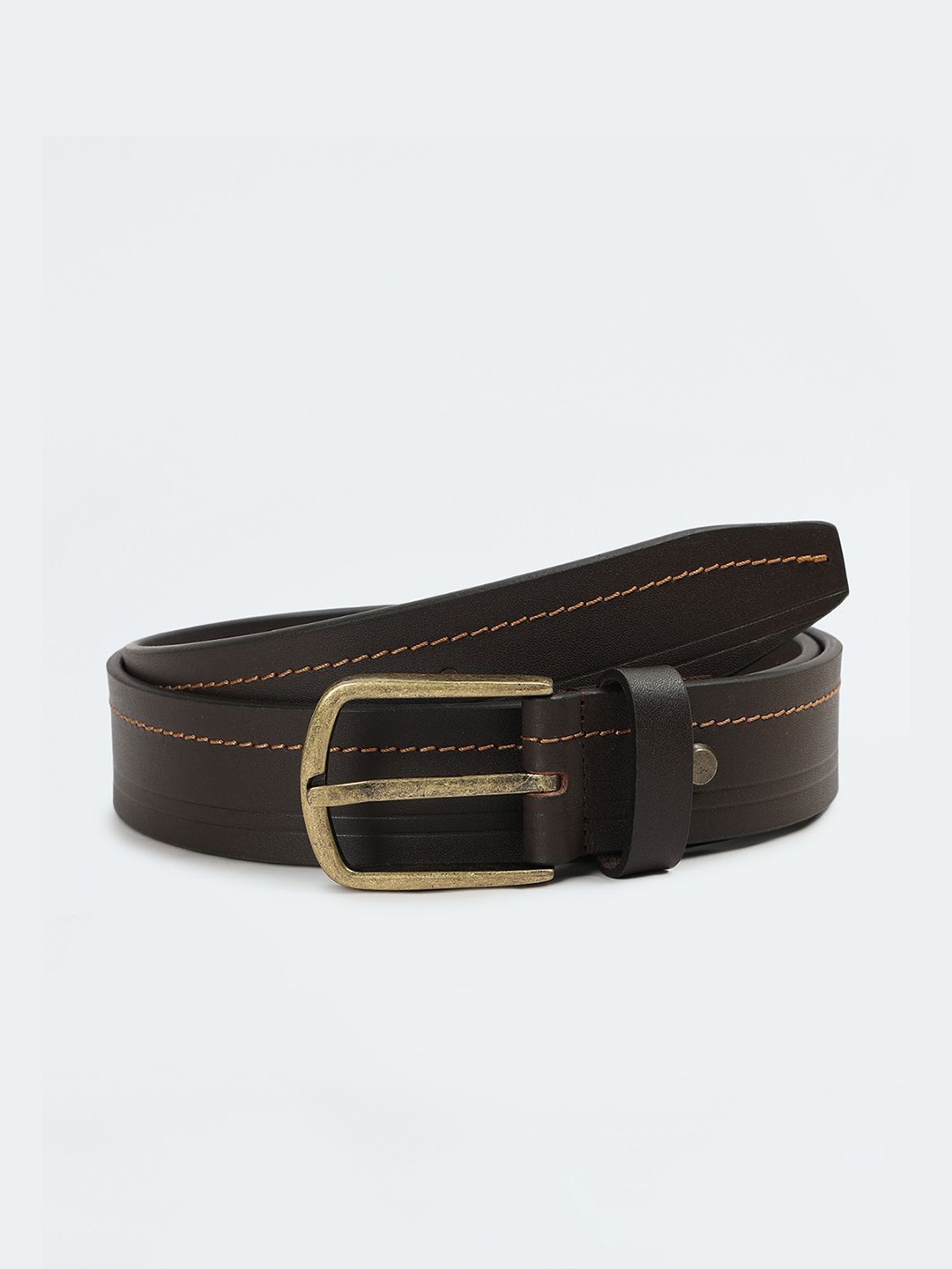 

max Men Leather Belt, Brown