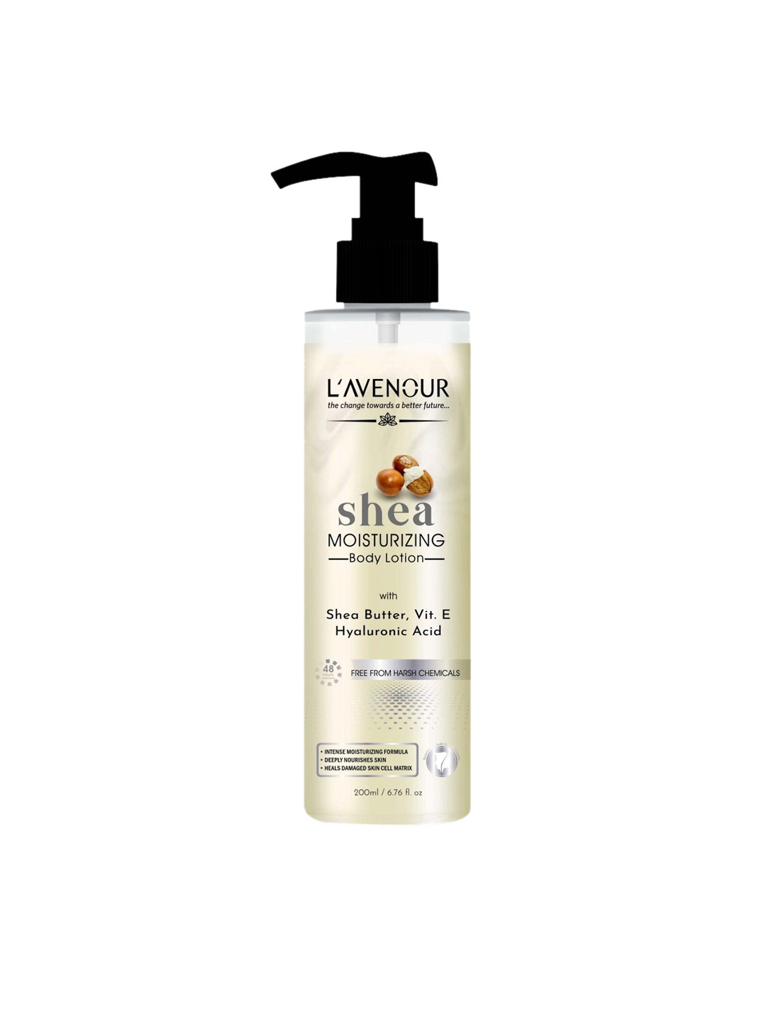 

L'AVENOUR Shea Butter Moisturizing Body Lotion With Vitamin E - 200 ml, White