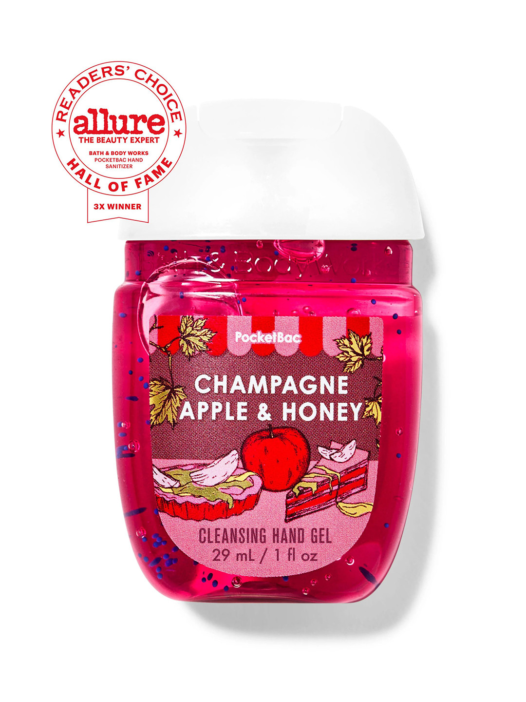 

Bath & Body Works Champagne Apple & Honey PocketBac Cleansing Hand Gel - 29 ml, White