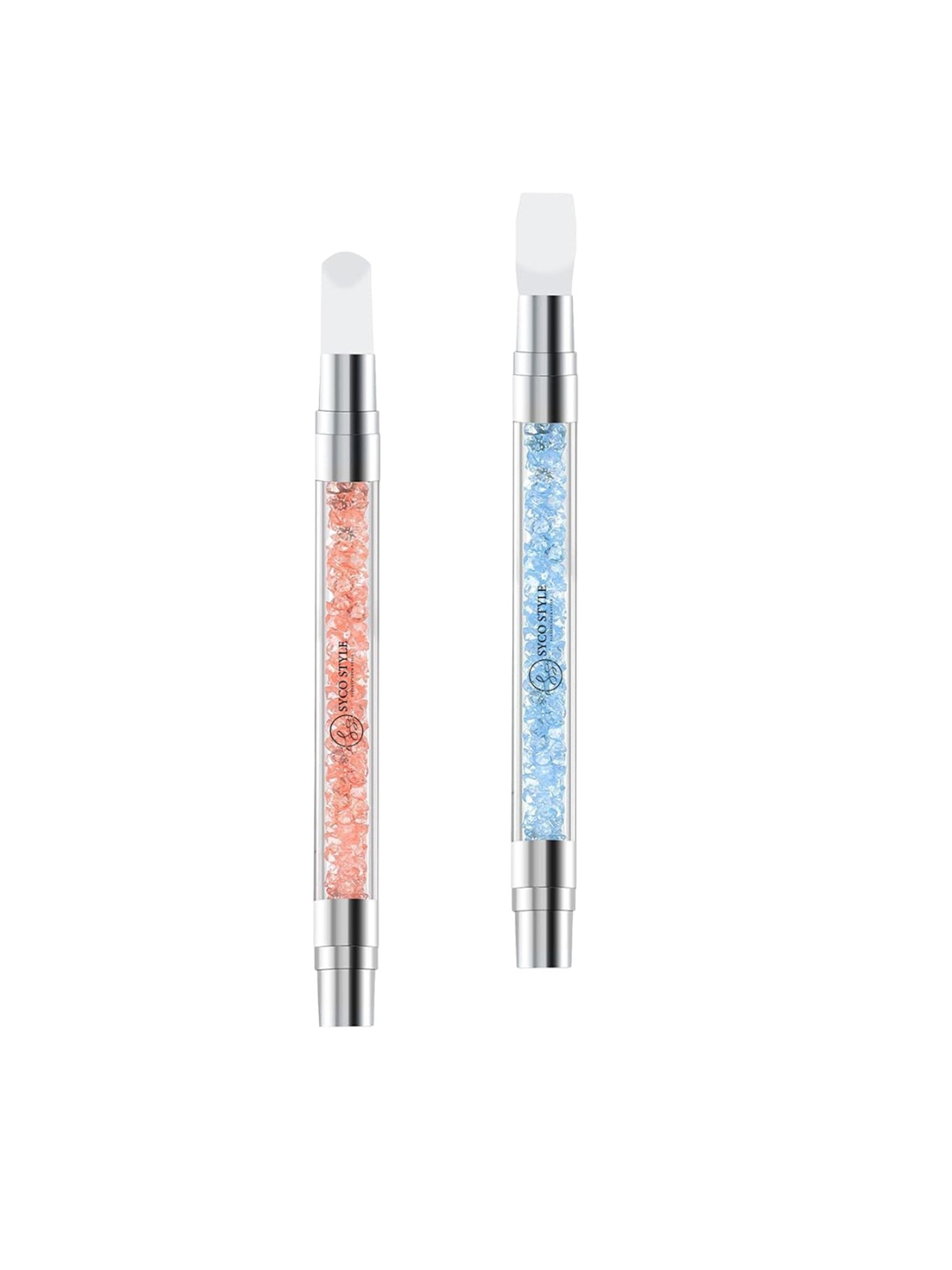 

Scheibe Set Of 2 Silicon Head Nail Art Brush for Picking Stones, Blue