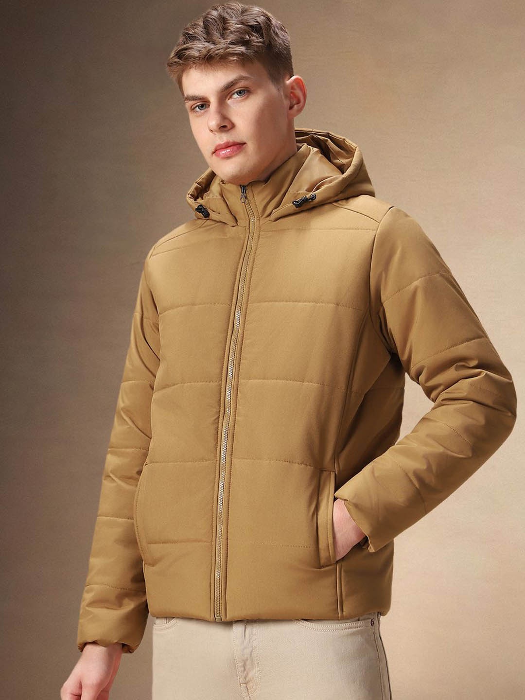 

Dennis Lingo Men Puffer Jacket, Beige