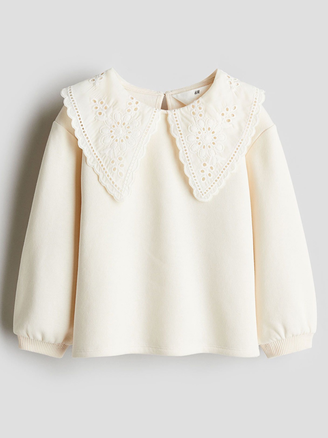 

H&M Girls Peter Pan-Collared Sweatshirt, White