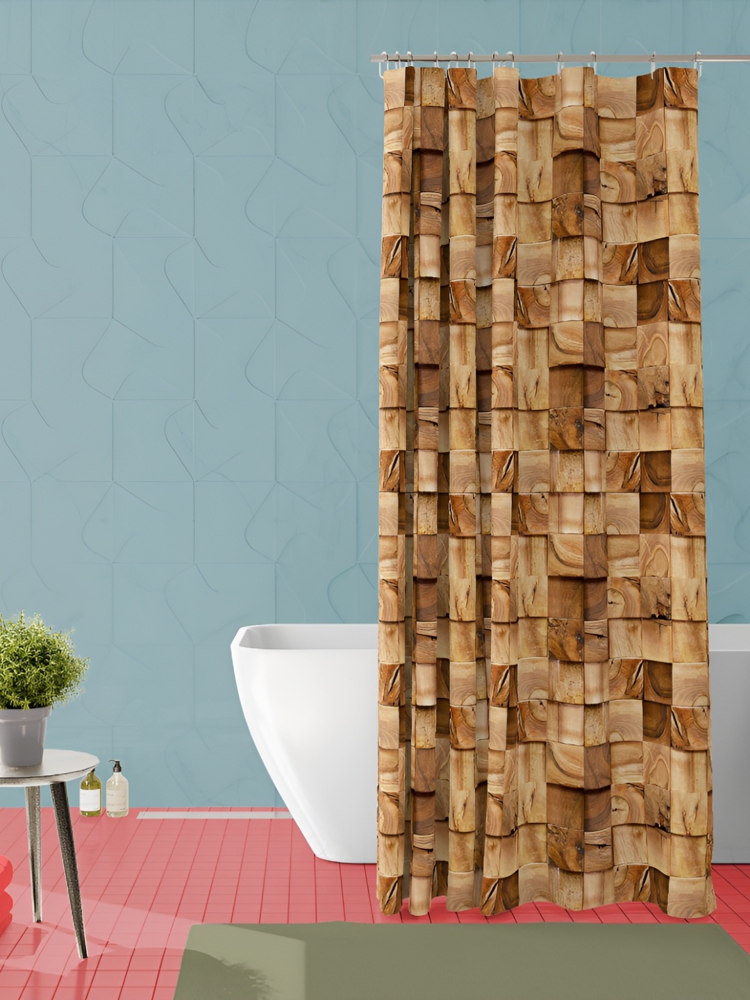 

ArtzFolio Brown Abstract Printed Waterproof Shower Curtain