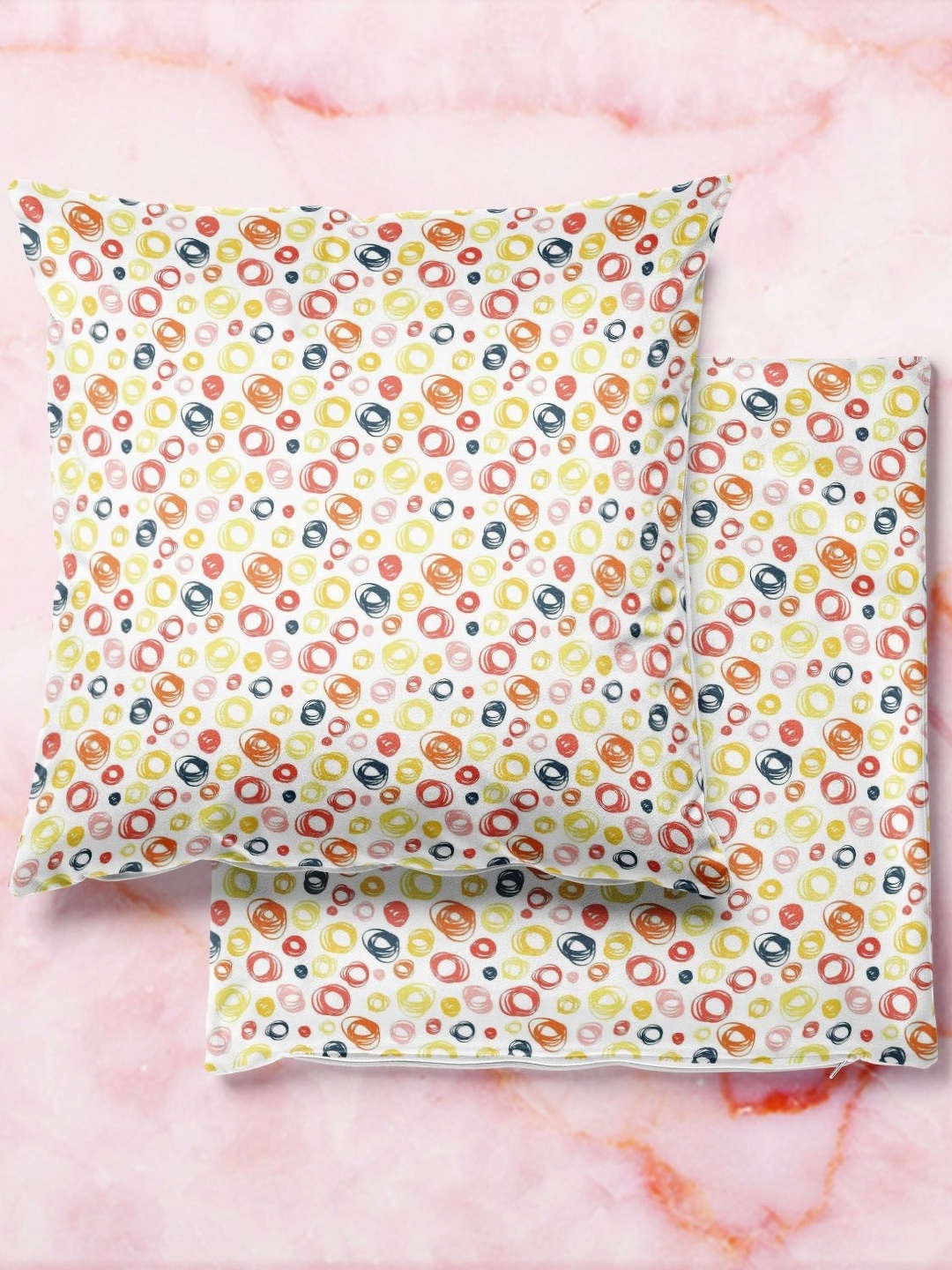 

ArtzFolio Multicoloured Set of 2 Velvet Square Cushion Covers, Multi