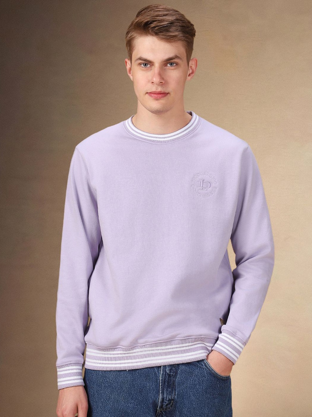 

Dennis Lingo Men Cotton Casual Sweatshirt, Lavender