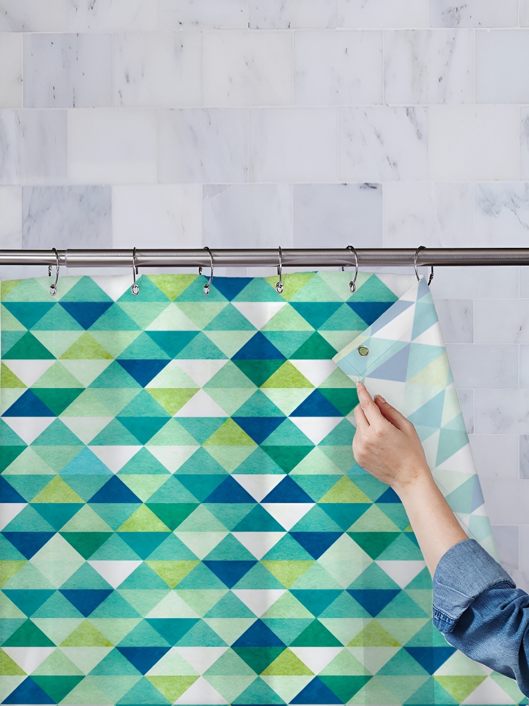 

ArtzFolio Single Piece Waterproof Polyester Shower Curtain, Multi