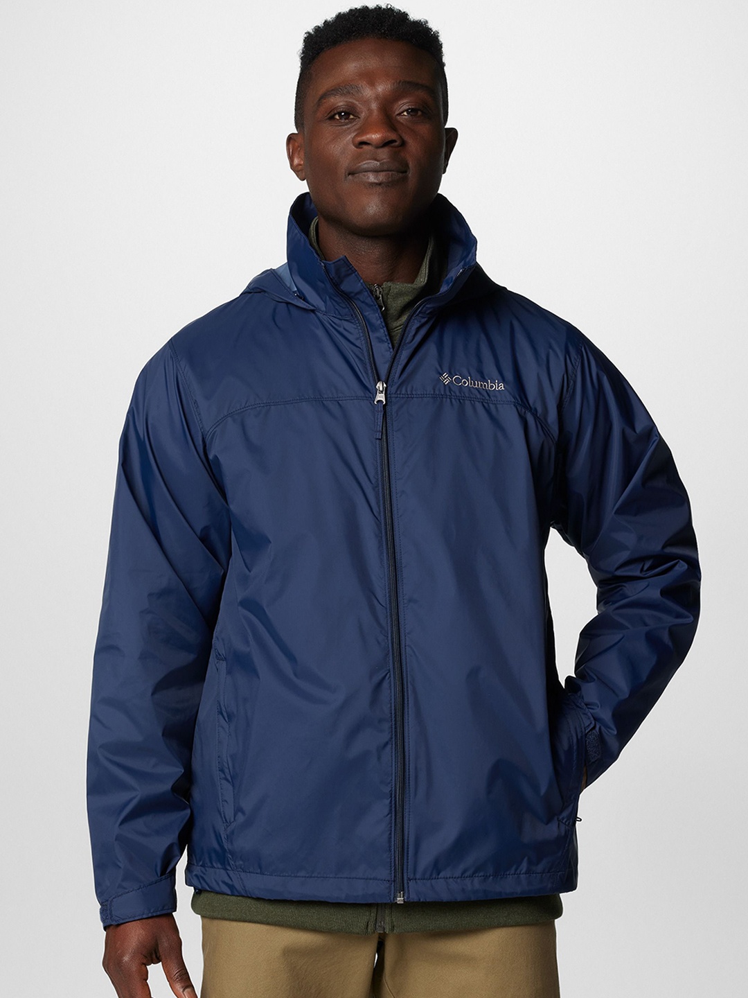 

Columbia Waterproof Hooded Rain Jacket, Navy blue