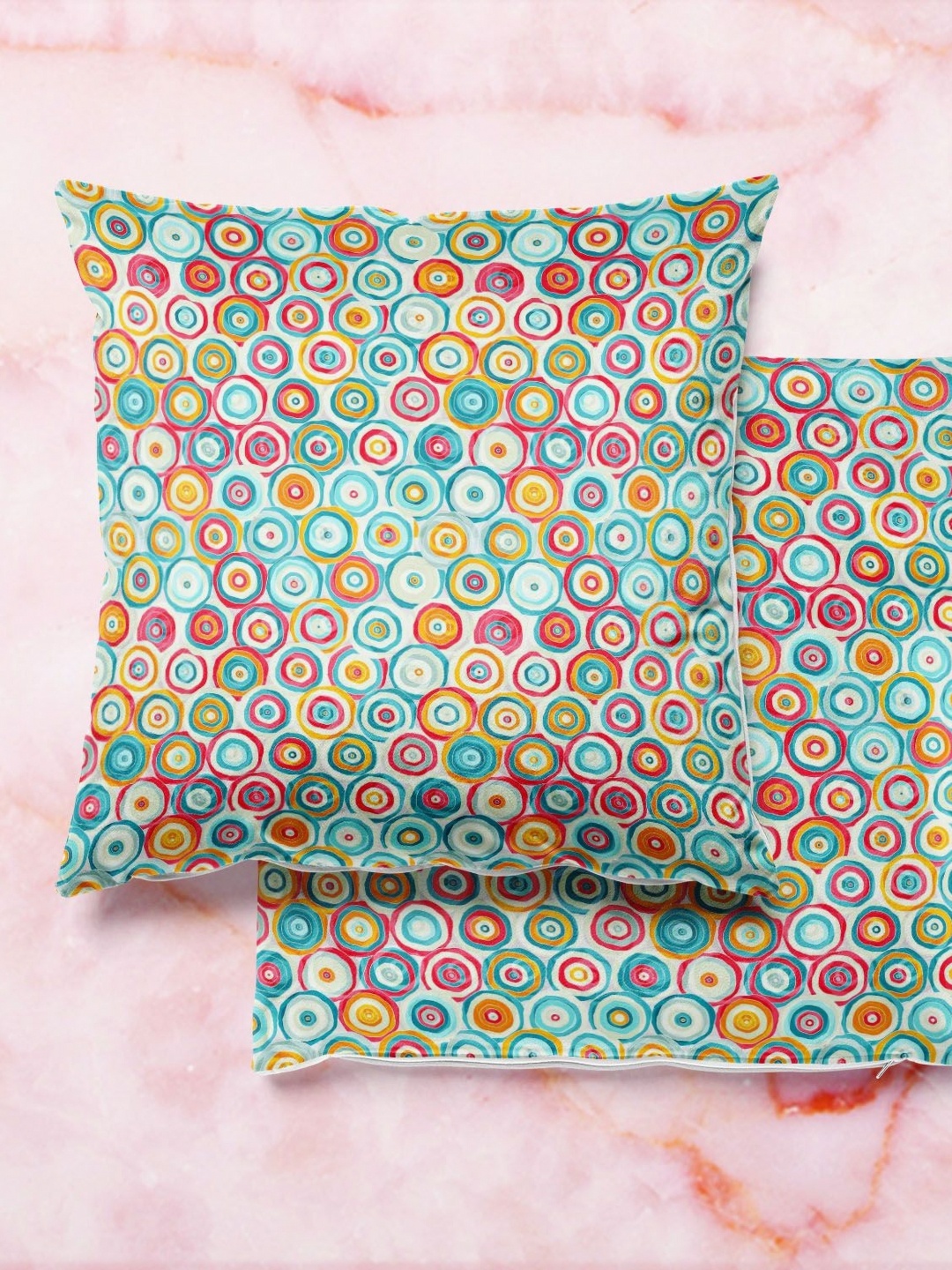 

ArtzFolio Multicoloured Set of 2 Square Cushion Covers, Multi