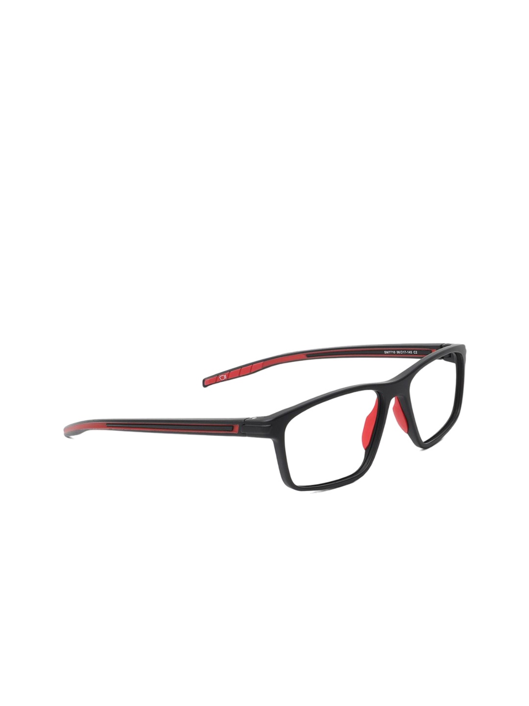 

Specsmakers Unisex Full Rim Rectangle Frames FSFBKMRD54SMO7711A3, Black