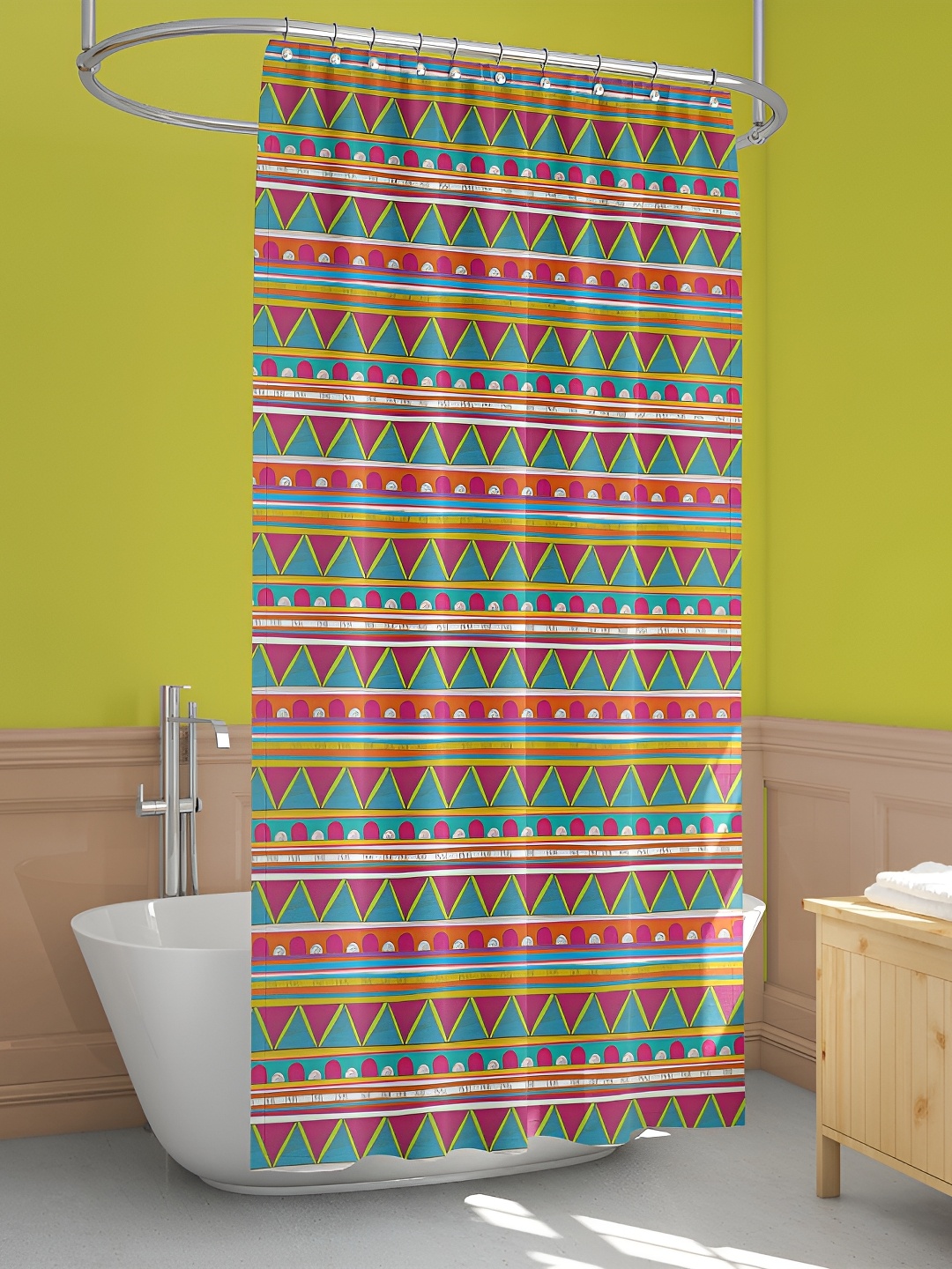 

ArtzFolio Red & Green Printed Waterproof Shower Curtain