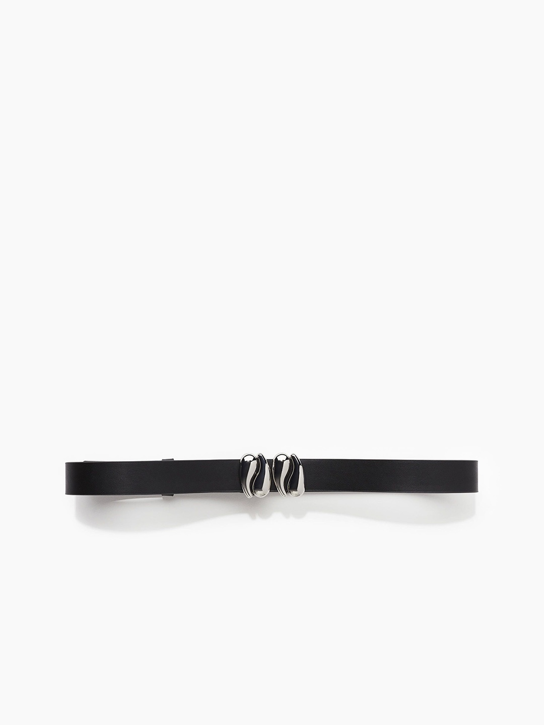 

H&M Metal-Detail Waist Belt, Black
