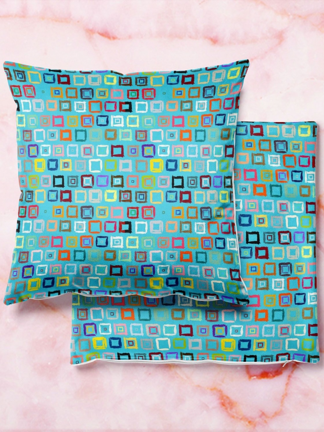 

ArtzFolio Multicoloured Set of 2 Square Cushion Covers, Multi