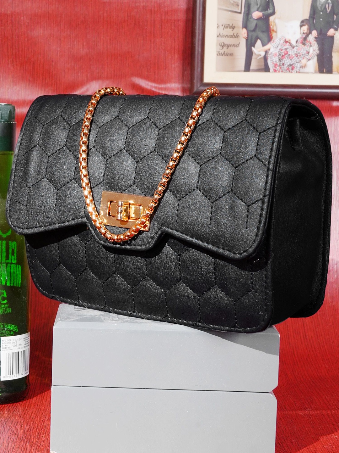 

MEHNAM Swagger Sling Bag with Bow Detail, Black