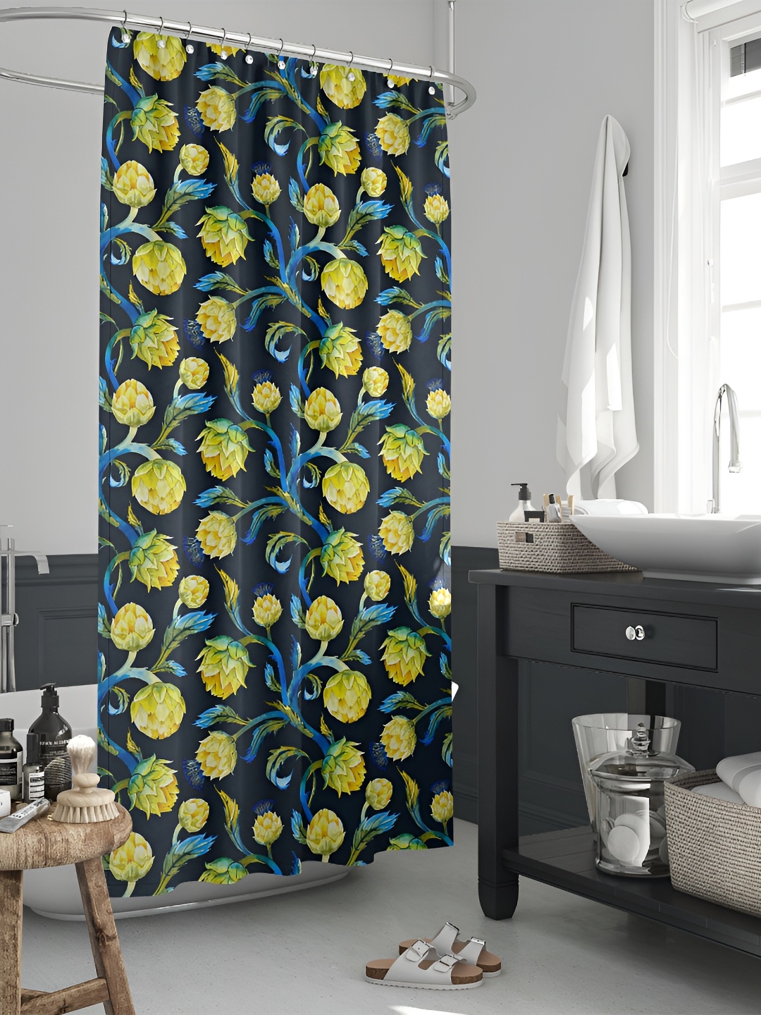 

ArtzFolio Single Piece Waterproof Polyester Shower Curtain, Multi